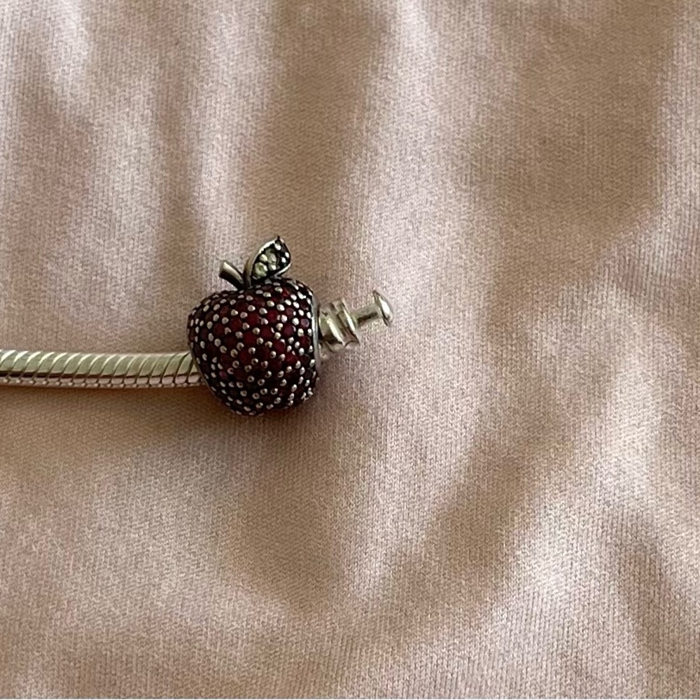 PANDORA Red Pave' Apple Charm